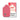 Pink flask-shaped Bud container showcasing Bud Pod Kits branding for vibrant style